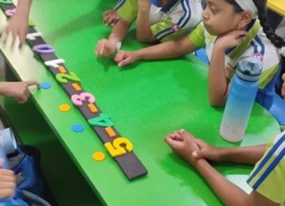 Number-line activity · guided by the CoPE-App — classroom activity